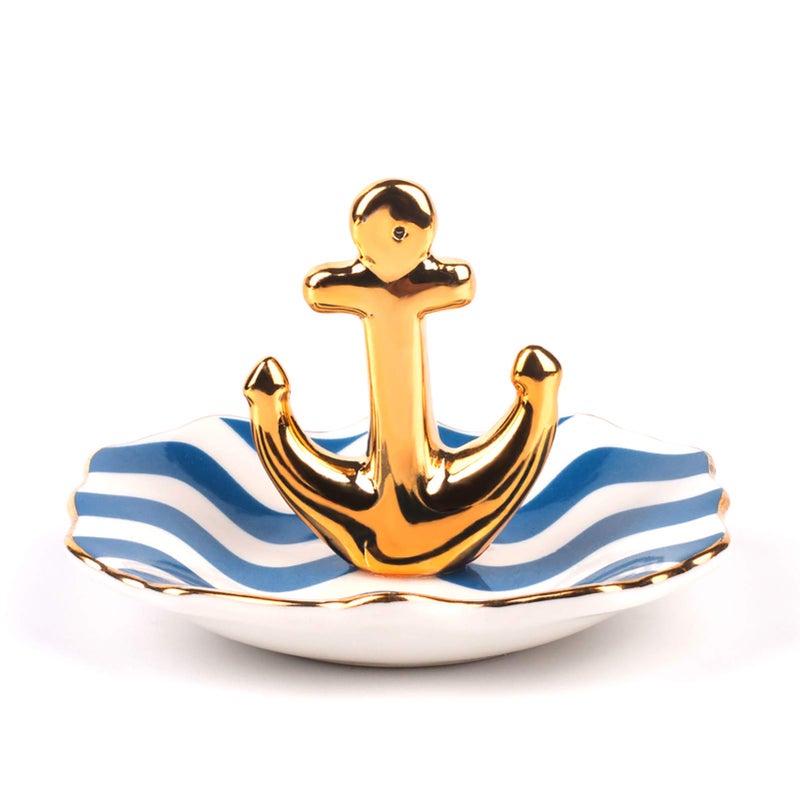 BESKIT Ring Holder with Boat Anchor Jewelry Organizer Trinket Tray Home Decor for Earrings Necklace Bracelet - Image 1